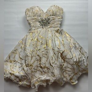 Mac Duggal Couture strapless sweetheart formal mini dress size 2